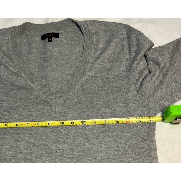QUINCE Lightweight Cotton Cashmere Cardigan Sweater Set Gray Womens M Minimalist - Picture 13 of 16